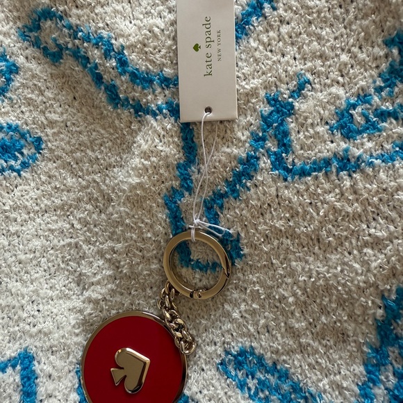 New! Kate Spade Lucky Draw Keychain Triple Purse & Enamel Ace Bag Charm/Keychain - Picture 3 of 3